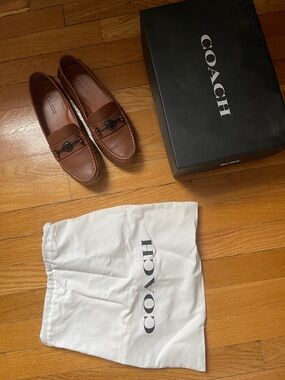 Coach Crosby Driver Loafer - Brown Leather Bit-Detail